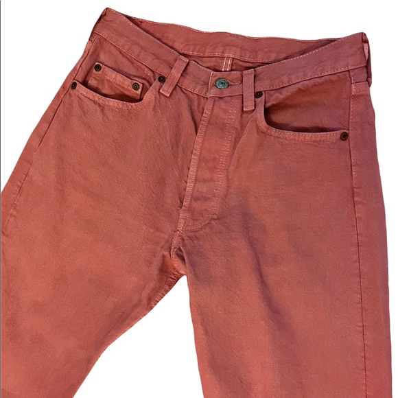 Vintage Levi’s 501 Pink Straight Jeans - Picture 3 of 6